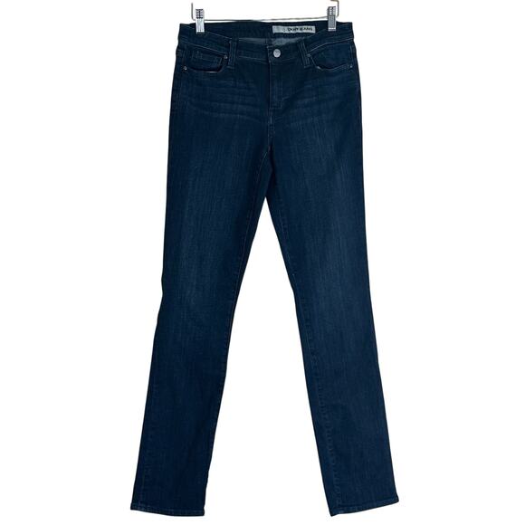 DKNY Jeans Womens 4 Dark Wash Mid Rise Stretch Straight Leg Classic Clean Cut - Picture 1 of 5